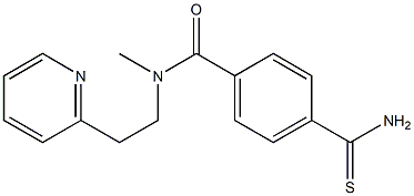 4-carbamothioyl-N-methyl-N-[2-(pyridin-2-yl)ethyl]benzamide Struktur