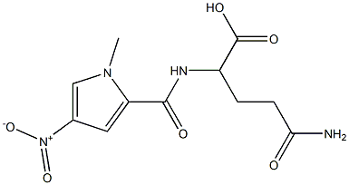 4-carbamoyl-2-[(1-methyl-4-nitro-1H-pyrrol-2-yl)formamido]butanoic acid Structure
