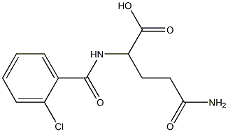 4-carbamoyl-2-[(2-chlorophenyl)formamido]butanoic acid Structure