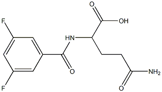 4-carbamoyl-2-[(3,5-difluorophenyl)formamido]butanoic acid Struktur