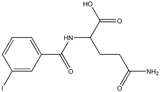 4-carbamoyl-2-[(3-iodophenyl)formamido]butanoic acid Struktur