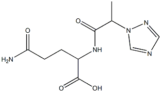 4-carbamoyl-2-[2-(1H-1,2,4-triazol-1-yl)propanamido]butanoic acid Structure