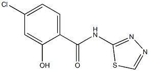 4-chloro-2-hydroxy-N-(1,3,4-thiadiazol-2-yl)benzamide Struktur