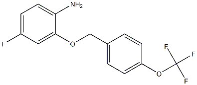 4-fluoro-2-{[4-(trifluoromethoxy)phenyl]methoxy}aniline Structure