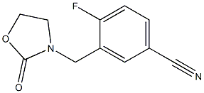 4-fluoro-3-[(2-oxo-1,3-oxazolidin-3-yl)methyl]benzonitrile Structure