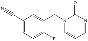 4-fluoro-3-[(2-oxopyrimidin-1(2H)-yl)methyl]benzonitrile Structure
