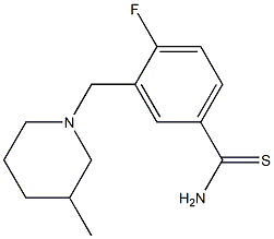 4-fluoro-3-[(3-methylpiperidin-1-yl)methyl]benzenecarbothioamide Struktur