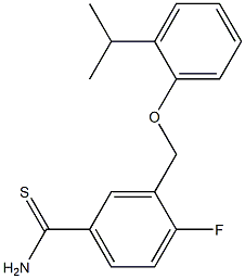 4-fluoro-3-[2-(propan-2-yl)phenoxymethyl]benzene-1-carbothioamide Struktur