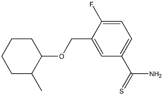 4-fluoro-3-{[(2-methylcyclohexyl)oxy]methyl}benzene-1-carbothioamide Struktur
