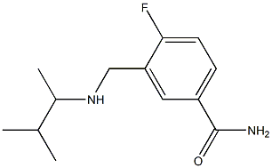 4-fluoro-3-{[(3-methylbutan-2-yl)amino]methyl}benzamide Struktur