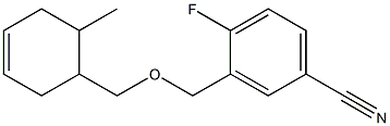 4-fluoro-3-{[(6-methylcyclohex-3-en-1-yl)methoxy]methyl}benzonitrile Structure
