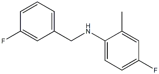 4-fluoro-N-[(3-fluorophenyl)methyl]-2-methylaniline Struktur