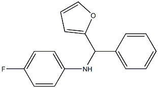 4-fluoro-N-[furan-2-yl(phenyl)methyl]aniline Struktur