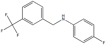 4-fluoro-N-{[3-(trifluoromethyl)phenyl]methyl}aniline 化学構造式
