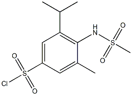 4-methanesulfonamido-3-methyl-5-(propan-2-yl)benzene-1-sulfonyl chloride 结构式