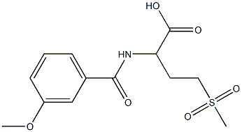 4-methanesulfonyl-2-[(3-methoxyphenyl)formamido]butanoic acid 结构式