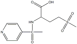 4-methanesulfonyl-2-[1-(pyridin-4-yl)acetamido]butanoic acid Structure