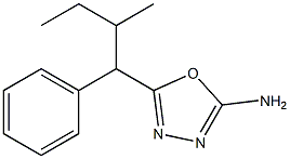 5-(2-methyl-1-phenylbutyl)-1,3,4-oxadiazol-2-amine Structure