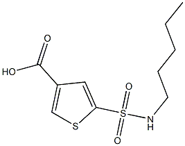 5-(pentylsulfamoyl)thiophene-3-carboxylic acid Struktur