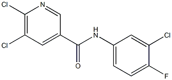 5,6-dichloro-N-(3-chloro-4-fluorophenyl)pyridine-3-carboxamide Structure