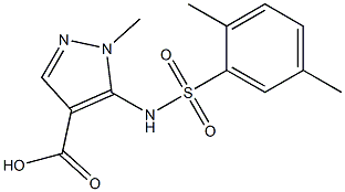 5-[(2,5-dimethylbenzene)sulfonamido]-1-methyl-1H-pyrazole-4-carboxylic acid Struktur