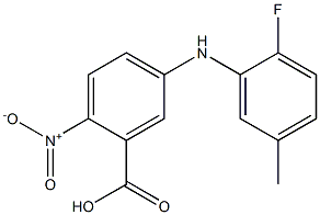 5-[(2-fluoro-5-methylphenyl)amino]-2-nitrobenzoic acid 结构式