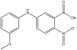 5-[(3-methoxyphenyl)amino]-2-nitrobenzoic acid Structure