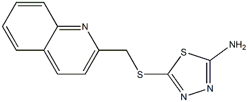 5-[(quinolin-2-ylmethyl)sulfanyl]-1,3,4-thiadiazol-2-amine Structure