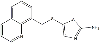 5-[(quinolin-8-ylmethyl)sulfanyl]-1,3-thiazol-2-amine Structure