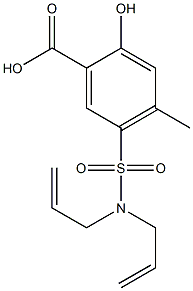 5-[bis(prop-2-en-1-yl)sulfamoyl]-2-hydroxy-4-methylbenzoic acid,,结构式