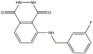 5-{[(3-fluorophenyl)methyl]amino}-1,2,3,4-tetrahydrophthalazine-1,4-dione 结构式