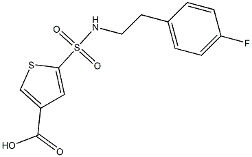 5-{[2-(4-fluorophenyl)ethyl]sulfamoyl}thiophene-3-carboxylic acid Structure