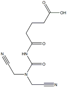 5-{[bis(cyanomethyl)carbamoyl]amino}-5-oxopentanoic acid Structure