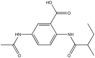 5-acetamido-2-(2-methylbutanamido)benzoic acid Structure
