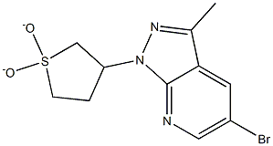 5-bromo-1-(1,1-dioxidotetrahydrothien-3-yl)-3-methyl-1H-pyrazolo[3,4-b]pyridine Structure