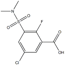 5-chloro-3-[(dimethylamino)sulfonyl]-2-fluorobenzoic acid Structure