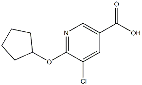 5-chloro-6-(cyclopentyloxy)nicotinic acid Structure