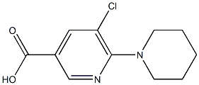 5-chloro-6-(piperidin-1-yl)pyridine-3-carboxylic acid Structure