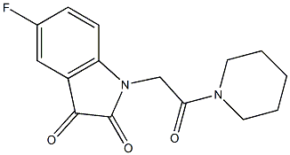 5-fluoro-1-[2-oxo-2-(piperidin-1-yl)ethyl]-2,3-dihydro-1H-indole-2,3-dione Struktur