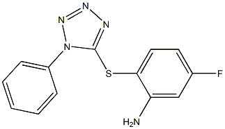 5-fluoro-2-[(1-phenyl-1H-1,2,3,4-tetrazol-5-yl)sulfanyl]aniline 结构式