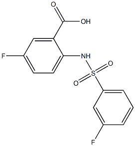 5-fluoro-2-[(3-fluorobenzene)sulfonamido]benzoic acid Structure