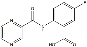 5-fluoro-2-[(pyrazin-2-ylcarbonyl)amino]benzoic acid Structure