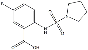 5-fluoro-2-[(pyrrolidine-1-sulfonyl)amino]benzoic acid Struktur