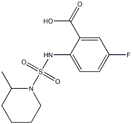  5-fluoro-2-{[(2-methylpiperidine-1-)sulfonyl]amino}benzoic acid