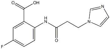 5-fluoro-2-{[3-(1H-imidazol-1-yl)propanoyl]amino}benzoic acid Struktur