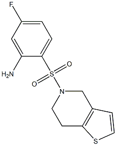 5-fluoro-2-{4H,5H,6H,7H-thieno[3,2-c]pyridine-5-sulfonyl}aniline Struktur