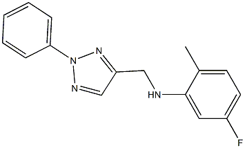 5-fluoro-2-methyl-N-[(2-phenyl-2H-1,2,3-triazol-4-yl)methyl]aniline Struktur
