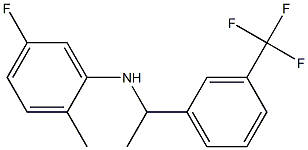 5-fluoro-2-methyl-N-{1-[3-(trifluoromethyl)phenyl]ethyl}aniline Structure