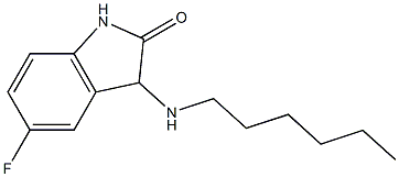 5-fluoro-3-(hexylamino)-2,3-dihydro-1H-indol-2-one Struktur