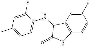 5-fluoro-3-[(2-fluoro-4-methylphenyl)amino]-2,3-dihydro-1H-indol-2-one Structure